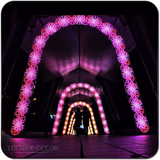 Toprex Decor IP65 à prova de intempéries para jardim externo iluminado arco Tunbel luzes LED para iluminação de férias